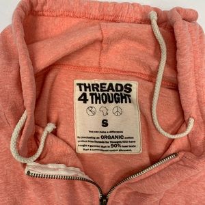 Orange/Peach colored jacket. SUPER comfortable, lightweight & soft. Size Small